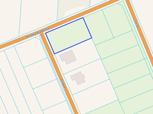 Działka budowlana Rzgów 1500 m² – narożna z mediami