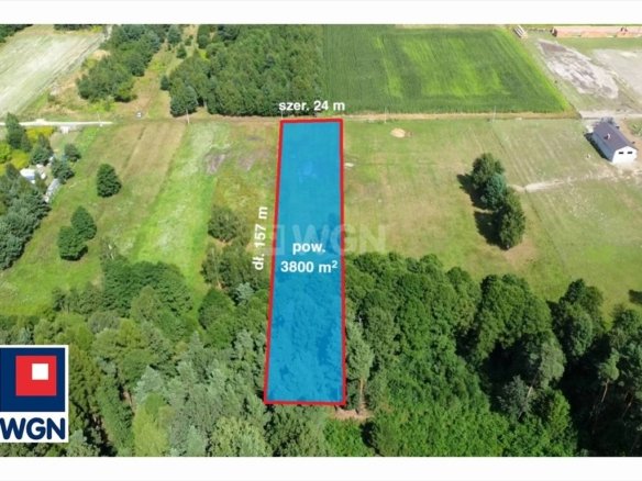 Działka rekreacyjna 3800 m² w Kłobucku przy ul. Klonowej