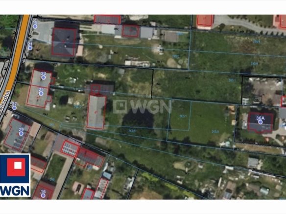 Działka budowlana 1816 m² w Skrajnicy przy ul. Gwiezdnej