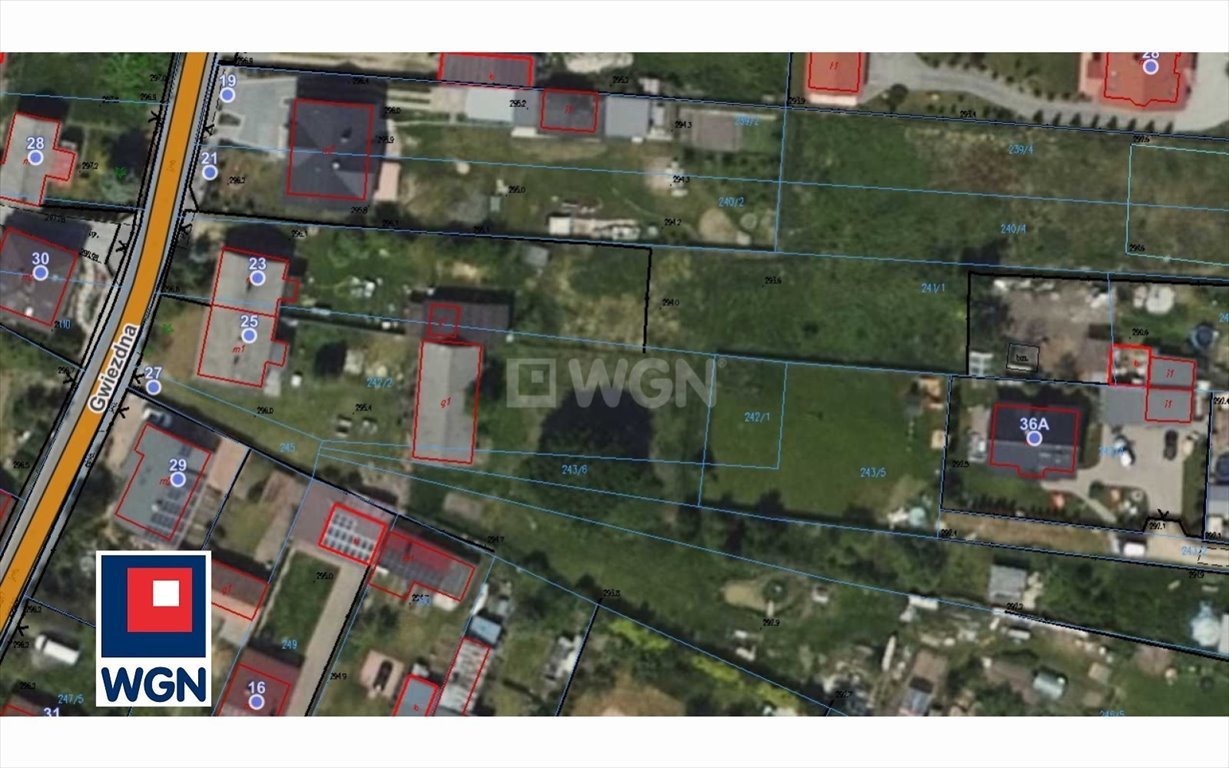 Działka budowlana 1816 m² – Skrajnica, ul. Gwiezdna