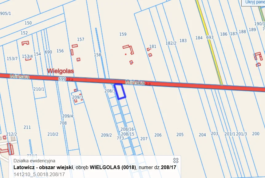 Działki budowlane Wielgolas gmina Latowicz