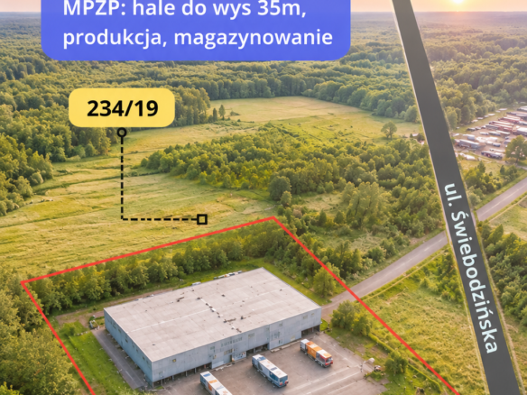Działka 1.7ha pod logistykę, mgznwanie, produkcję, lubuskie