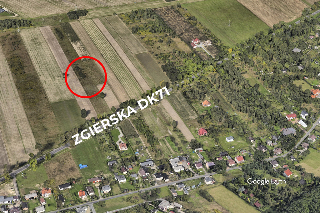Działka budowlana 1400 m² – Skotniki, Zgierska