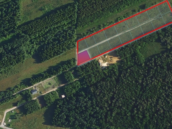 Działka budowlana 977 m² – Zakrzów